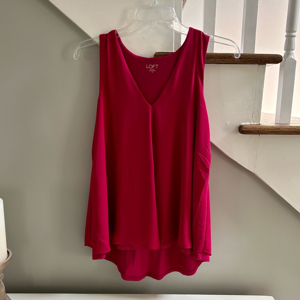 Bright pink LOFT Outlet top, size XS